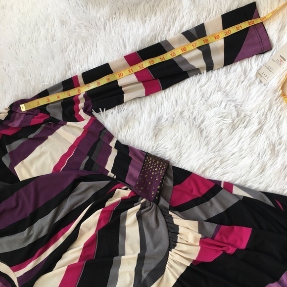 Sharon Max Multicolor long sleeve wrap dress Large - Picture 10 of 15